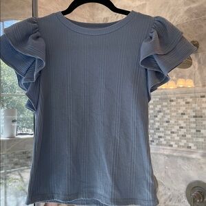 Zara flutter sleeve top
